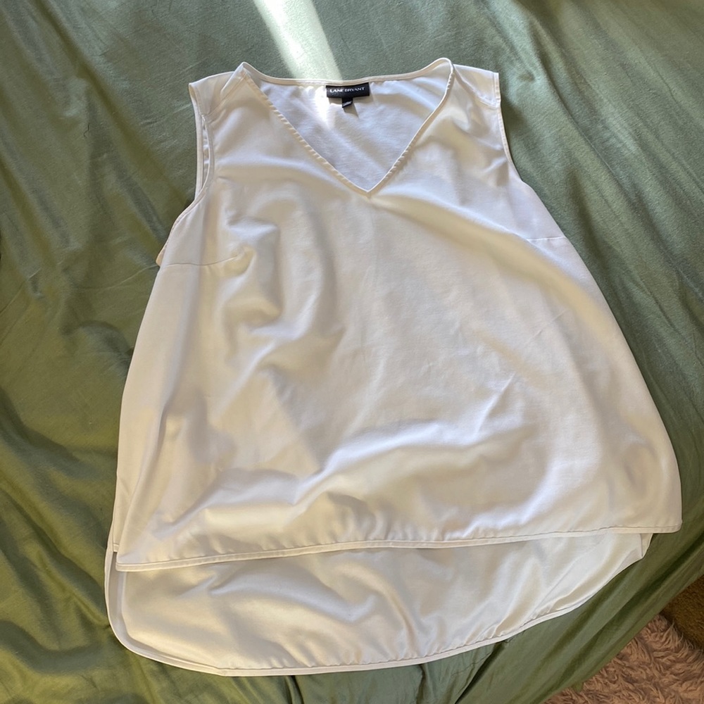 Lane Bryant Sleeveless Blouse Cream size 18